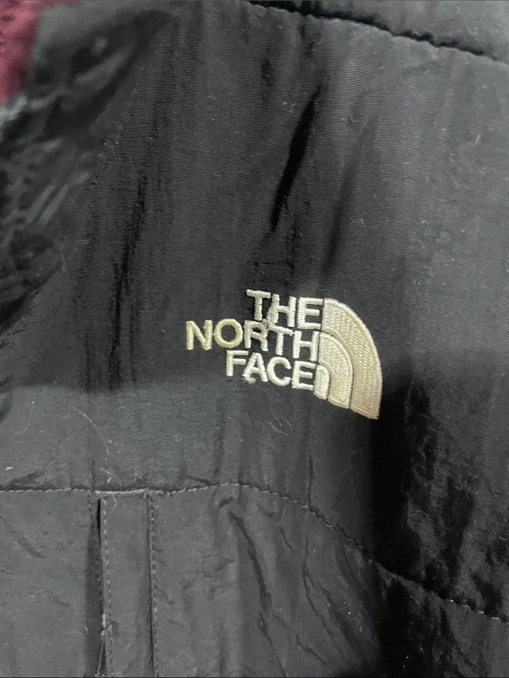 The North Face Men's Maroon and Black Denali Performance Fleece Jacket